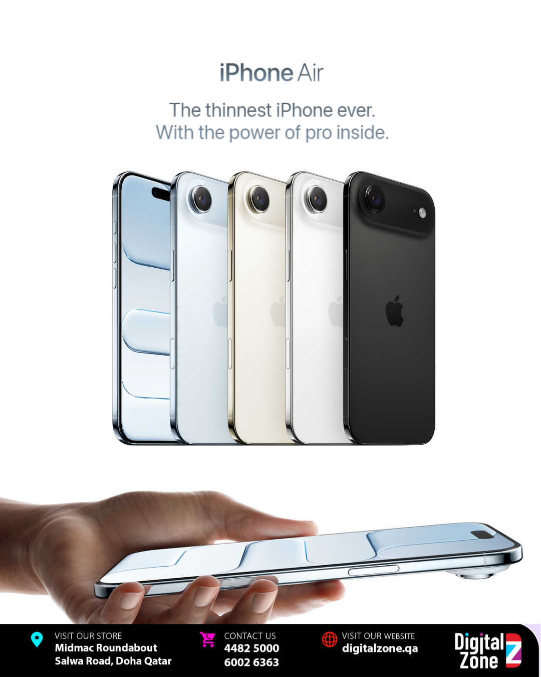 iPhone - road to qatar Buy iPhone Air in Qatar - The thinnest iPhone ever – 256GB, 512GB