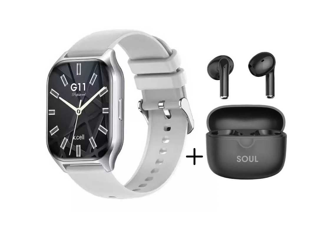 Buy X.Cell G11 Pro Smartwatch + Soul 17 Pro Earbuds Bundle – in Qatar Buy X.Cell G11 Pro Smartwatch + Soul 17 Pro Earbuds Bundle – in Qatar
