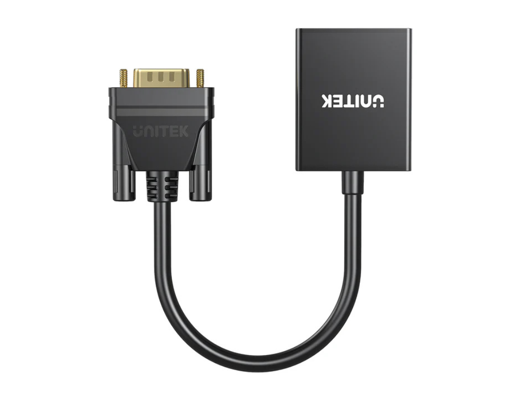 Unitek VGA to HDMI Adapter - 1080p HD Resolution | Qatar Unitek VGA to HDMI Adapter - 1080p HD Resolution | Qatar