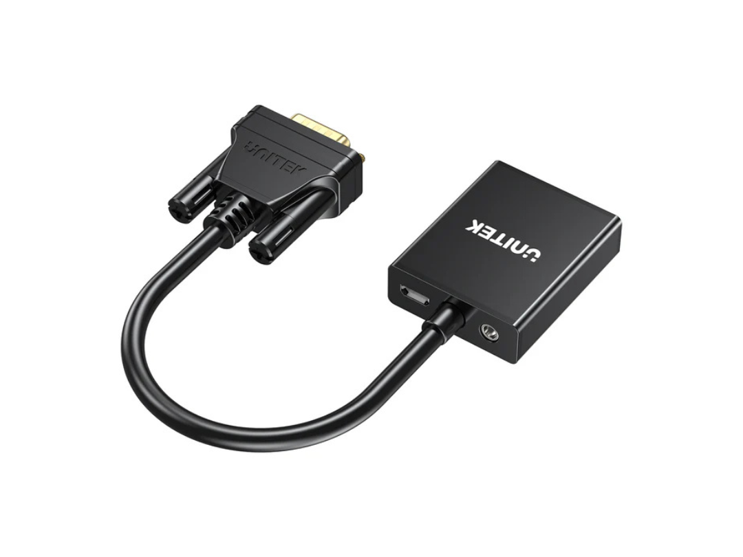 Unitek VGA to HDMI Adapter - 1080p HD Resolution | Qatar Unitek VGA to HDMI Adapter - 1080p HD Resolution | Qatar