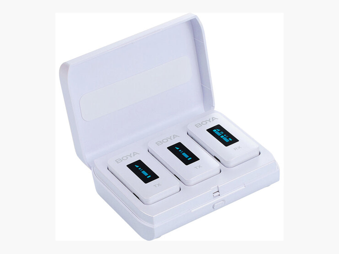 BOYA BY-XM6-K2W Dual Wireless Lavalier Microphone System (White) - 2 Transmitters for DSLR, Camcorders, Smartphones BOYA BY-XM6-K2W Dual Wireless Lavalier Microphone System (White) - 2 Transmitters for DSLR, Camcorders, Smartphones