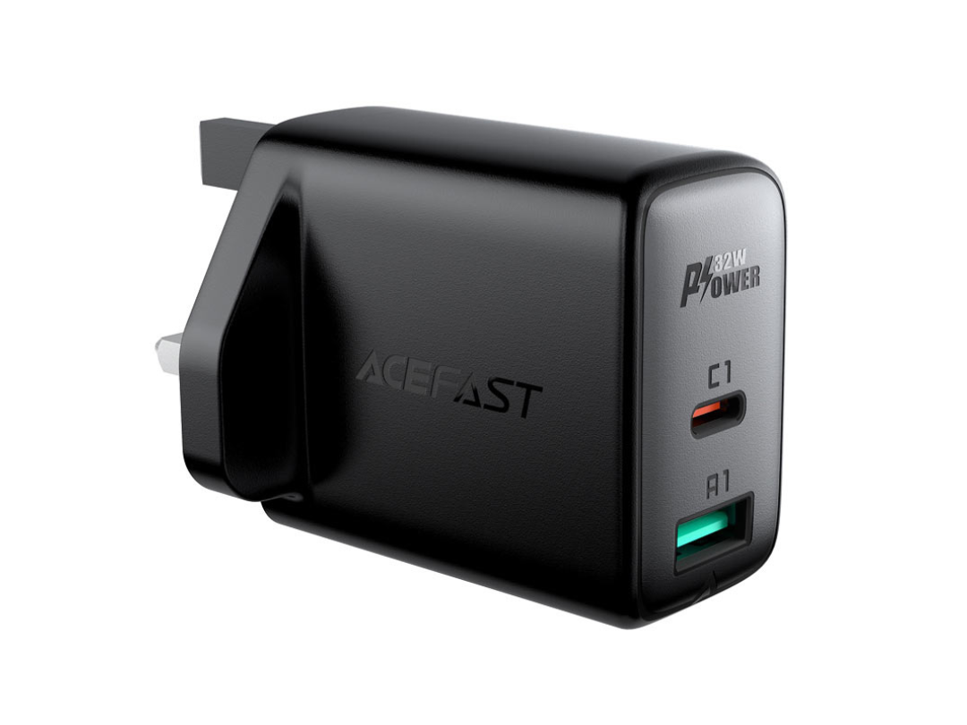 ACEFAST A8 PD32W Fast Charger - USB-C + USB-A, UK Plug, Dual Port ACEFAST A8 PD32W Fast Charger - USB-C + USB-A, UK Plug, Dual Port