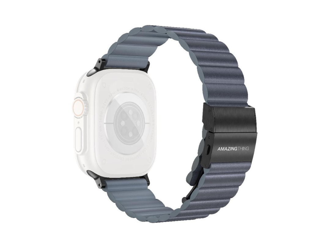 Amazing Thing Leather Strap for Apple Watch 49/45mm - Blue Amazing Thing Leather Strap for Apple Watch 49/45mm - Blue