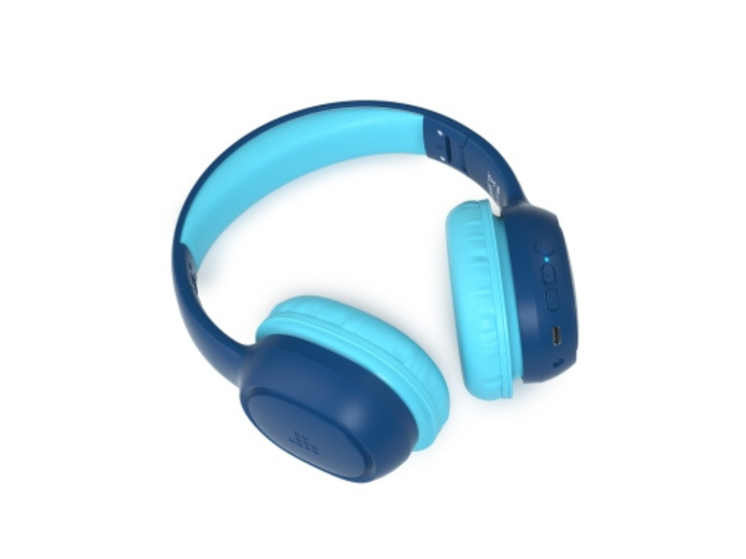 سماعات رأس لاسلكية للأطفال بتقنية البلوتوث من ترونسمارت KH02، لون أزرق  سماعات رأس لاسلكية للأطفال بتقنية البلوتوث من ترونسمارت KH02، لون أزرق