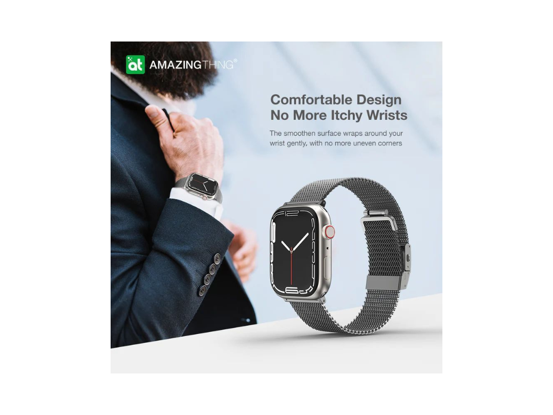 AmazingThing Titan Metal Band for Apple Watch 49/45/44/42mm - Black AmazingThing Titan Metal Band for Apple Watch 49/45/44/42mm - Black