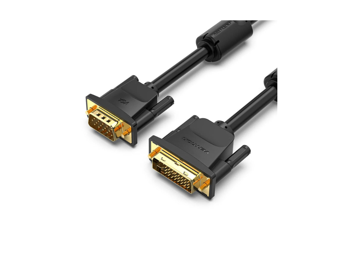 Buy Vention DVI(24+5) to VGA Cable 1M for Laptop, TV in Qatar Buy Vention DVI(24+5) to VGA Cable 1M for Laptop, TV in Qatar