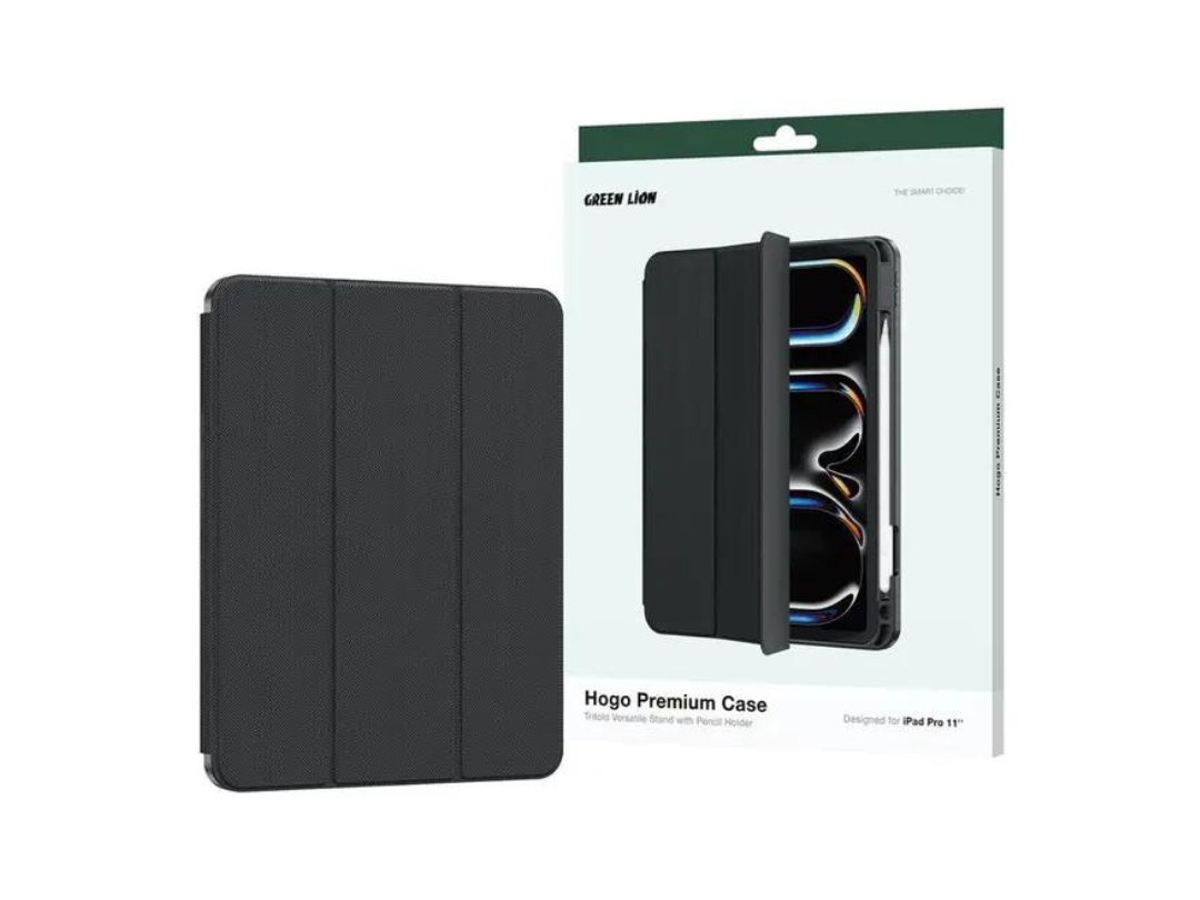 حافظة هوجو ايباد برو 11 بوصة من جرين ليون مع حامل قلم اسود حافظة هوجو ايباد برو 11 بوصة من جرين ليون مع حامل قلم اسود