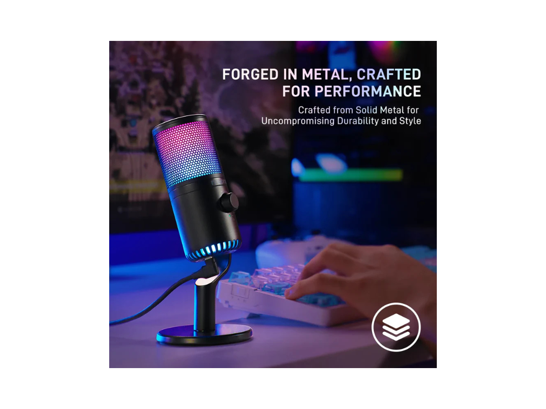 MAONO DM30 White Gaming USB Microphone, Programmable PC Computer Condenser Mic for Streaming, Podcasting, Recording, Twitch, YouTube, Discord, with RGB Lights, Mute, Gain, Zero Latency Monitoring MAONO DM30 White Gaming USB Microphone, Programmable PC Computer Condenser Mic for Streaming, Podcasting, Recording, Twitch, YouTube, Discord, with RGB Lights, Mute, Gain, Zero Latency Monitoring