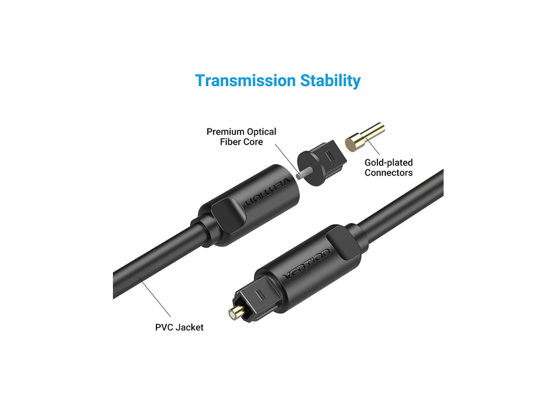 Buy Vention Optical Fiber Audio Cable Black - 2M in Qatar Buy Vention Optical Fiber Audio Cable Black - 2M in Qatar