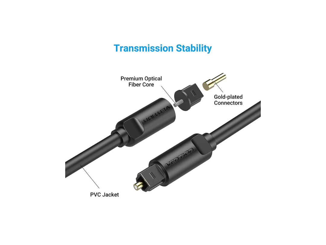Buy Vention Optical Fiber Audio Cable Black - 2M in Qatar Buy Vention Optical Fiber Audio Cable Black - 2M in Qatar