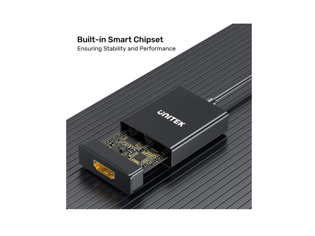 Unitek VGA to HDMI Adapter - 1080p HD Resolution | Qatar Unitek VGA to HDMI Adapter - 1080p HD Resolution | Qatar