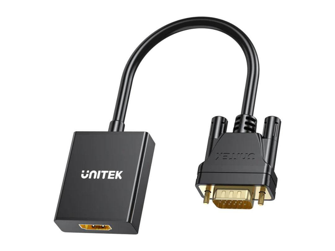 Unitek VGA to HDMI Adapter - 1080p HD Resolution | Qatar Unitek VGA to HDMI Adapter - 1080p HD Resolution | Qatar