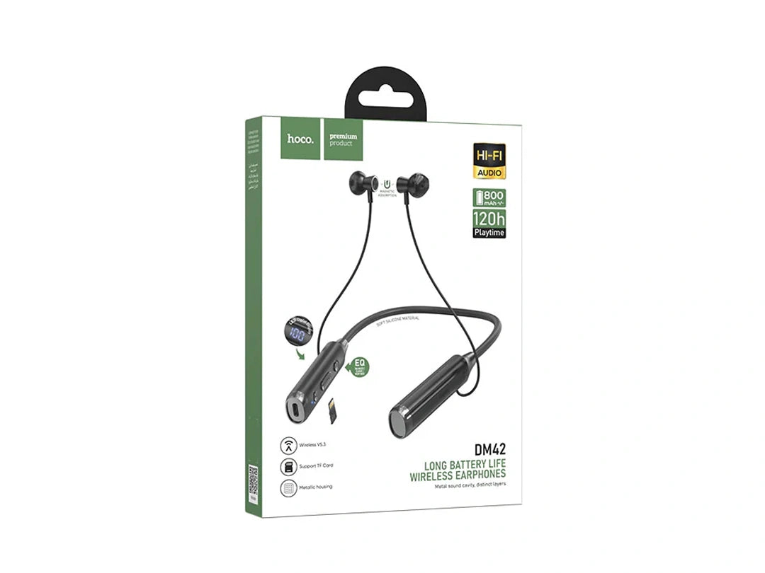 Hoco Neckbands DM42 - Black in Qatar Hoco Neckbands DM42 - Black in Qatar