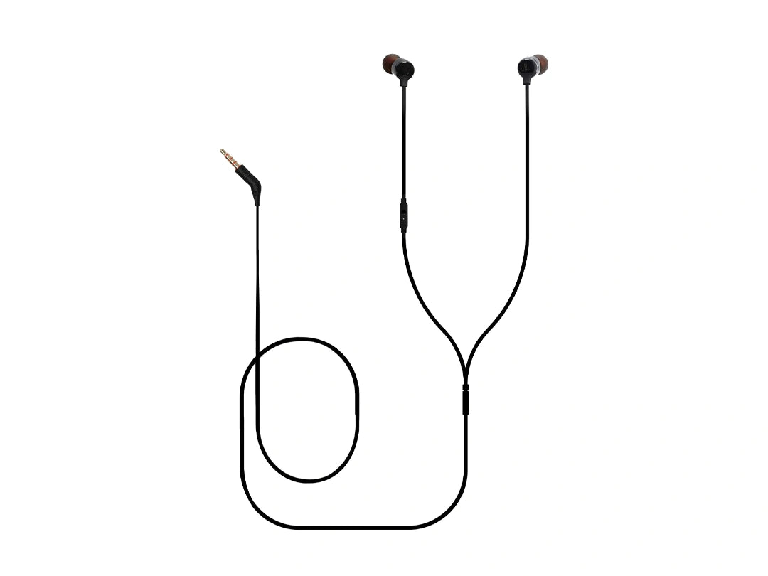JBL T110 in-Ear Wired Headphones - Black in Qatar JBL T110 in-Ear Wired Headphones - Black in Qatar