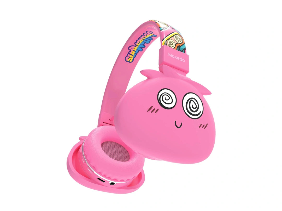 Moxedo Junior Poe Wireless On-Ear Headphones - Pink in Qatar Moxedo Junior Poe Wireless On-Ear Headphones - Pink in Qatar
