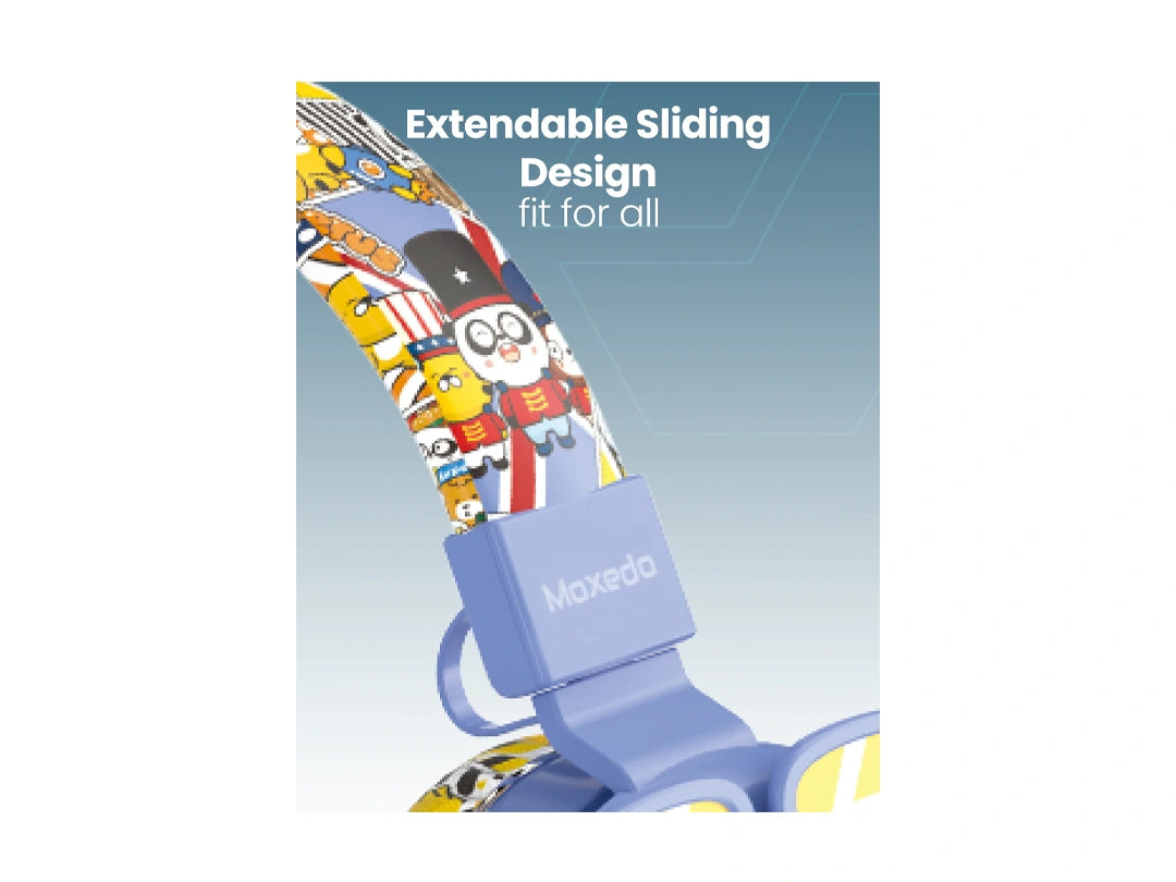 Moxedo Junior Tiger Wireless On-Ear Headphones for Kids - Blue in Qatar Moxedo Junior Tiger Wireless On-Ear Headphones for Kids - Blue in Qatar