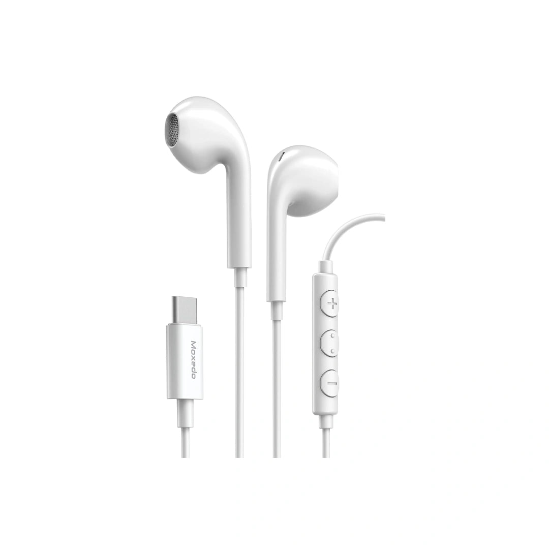 Moxedo Wired Stereo Type-C Double Earphone - White in Qatar Moxedo Wired Stereo Type-C Double Earphone - White in Qatar