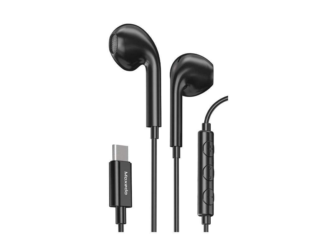Moxedo Wired Stereo USB Type-C Connector Earphone - Black in Qatar Moxedo Wired Stereo USB Type-C Connector Earphone - Black in Qatar