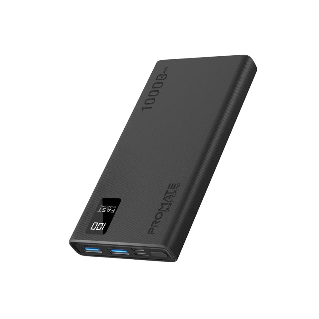 Promate Bolt-10 Pro Slim Design 10000mAh Power Bank with LCD in Qatar Promate Bolt-10 Pro Slim Design 10000mAh Power Bank with LCD in Qatar