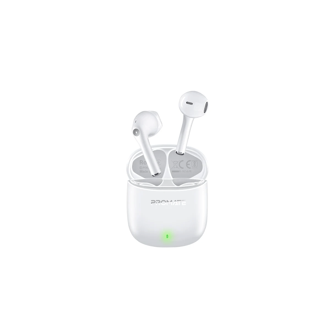 Promate Lima High Definition ENC TWS Wireless Earbuds with IntelliTouch - White in Qatar Promate Lima High Definition ENC TWS Wireless Earbuds with IntelliTouch - White in Qatar