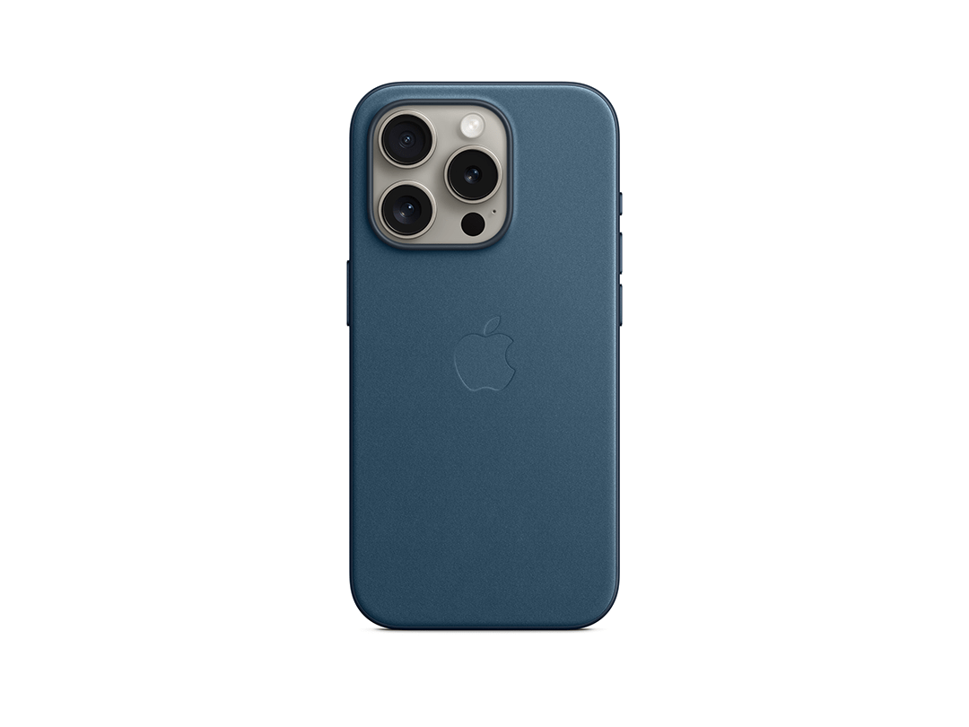 Apple MT4Q3ZM/A iPhone 15 Pro FineWoven Case with MagSafe - Pacific Blue in Qatar Apple MT4Q3ZM/A iPhone 15 Pro FineWoven Case with MagSafe - Pacific Blue in Qatar