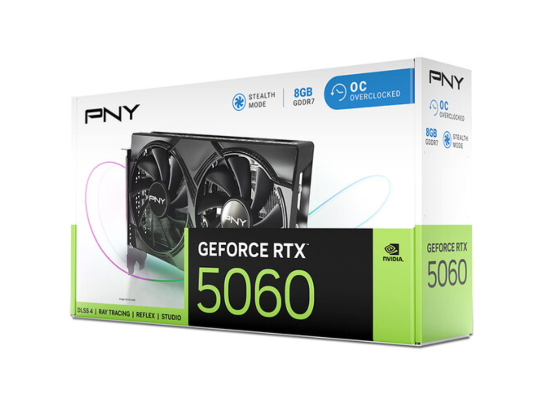 Buy PNY RTX 5060 OC 8GB GDDR7 Dual-Fan GPU – in Qatar