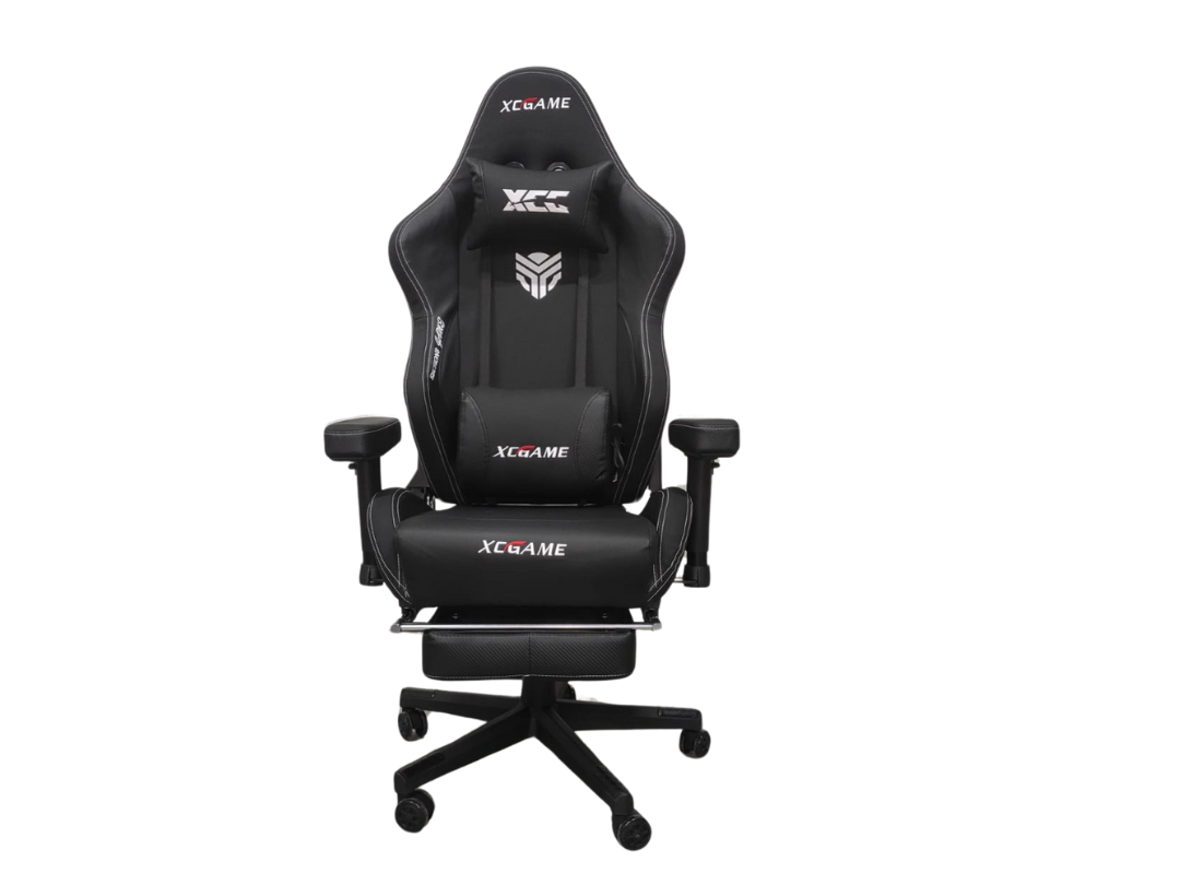 XC-Game Gaming chair-with footrest  ( Black-White)