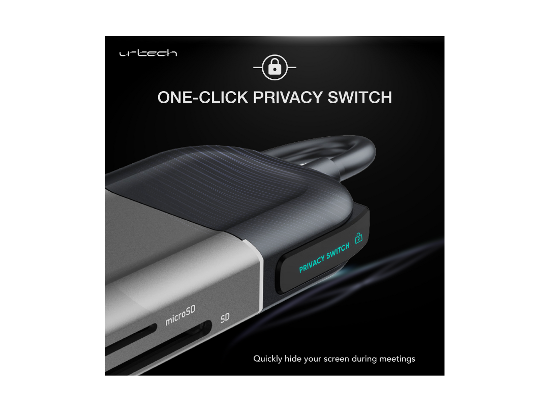 Buy URTECH 6-in-1 USB-C Hub | 4K HDMI + Privacy Switch | in Qatar ...