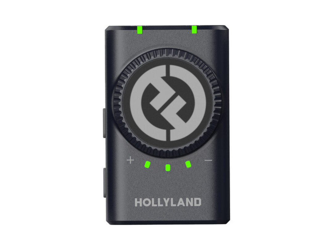 Hollyland LARK M2 DUO 2-Person Wireless Combo Microphone System (2.4 GHz, Shine Charcoal) with Camera-mount receiver, Lightning and USB‑C mobile options