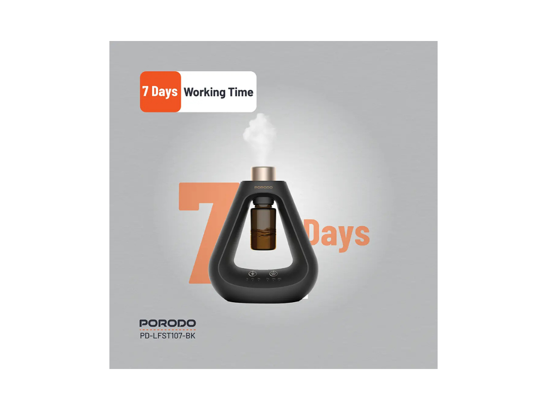 Porodo Lifestyle Aroma Sphere Waterless Diffuser - Black Aromatherapy