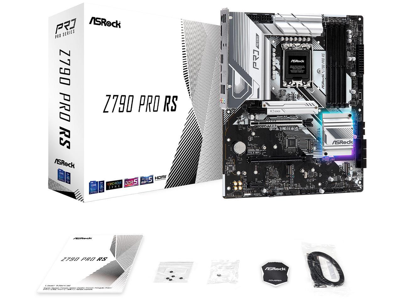 اللوحة الرئيسية ASRock Z790 PRO RS Intel LGA1700 (الجيل الرابع عشر والثالث عشر والثاني عشر) ATX