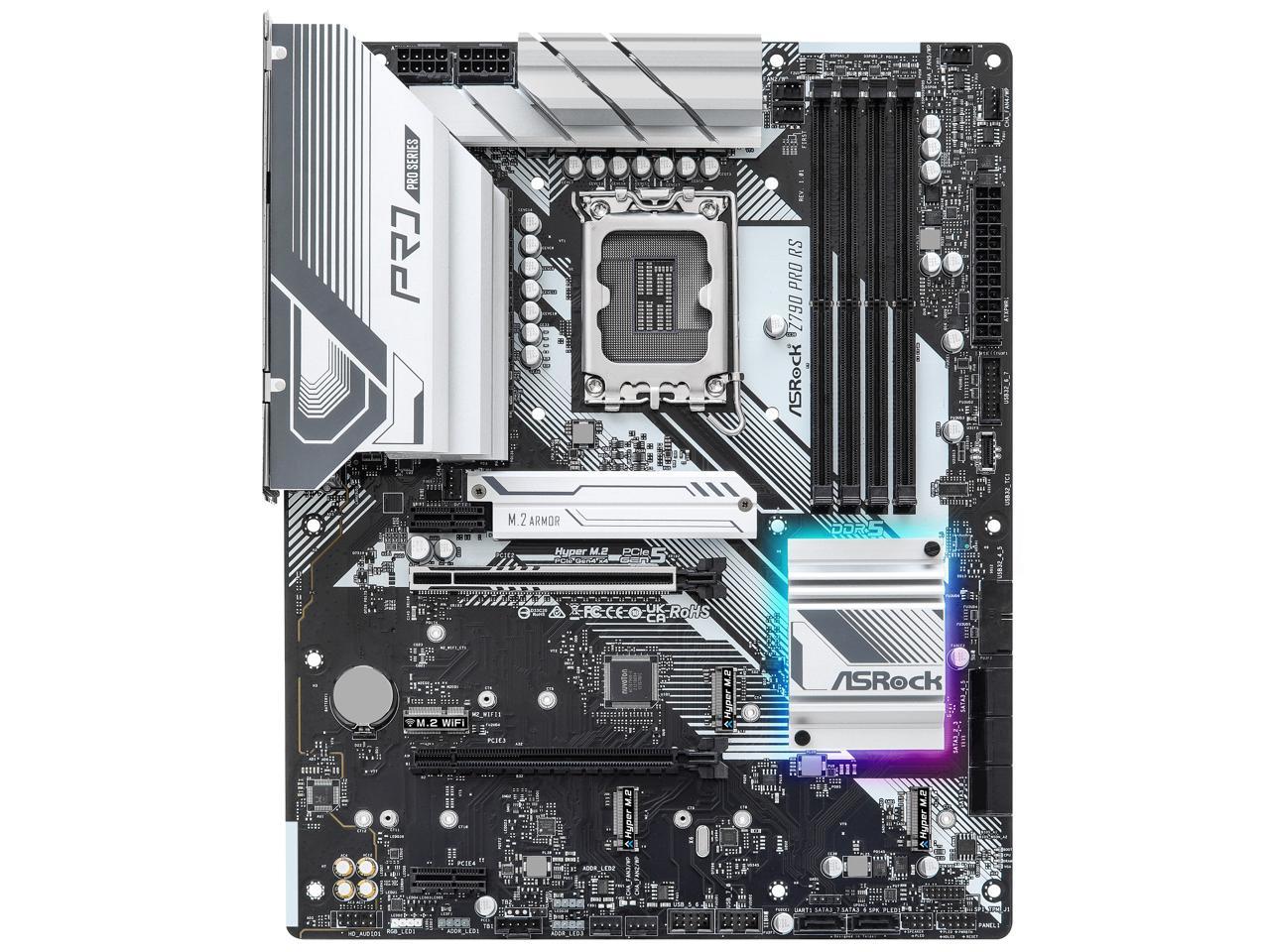 اللوحة الرئيسية ASRock Z790 PRO RS Intel LGA1700 (الجيل الرابع عشر والثالث عشر والثاني عشر) ATX