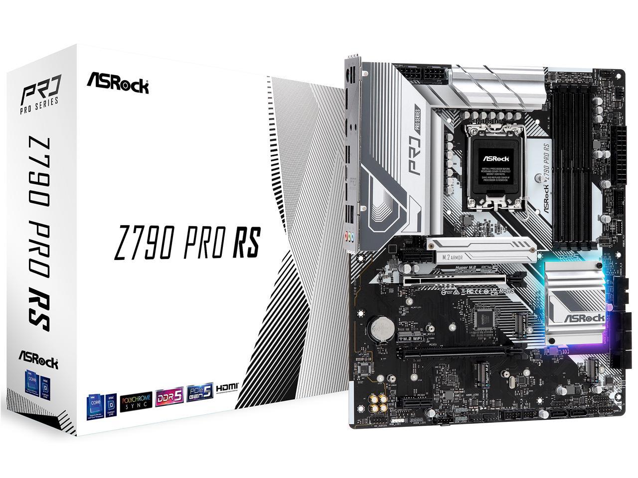 اللوحة الرئيسية ASRock Z790 PRO RS Intel LGA1700 (الجيل الرابع عشر والثالث عشر والثاني عشر) ATX