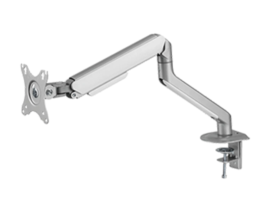 Twisted Minds Single Monitor Arm – Silver | Ergonomic Desk Mount