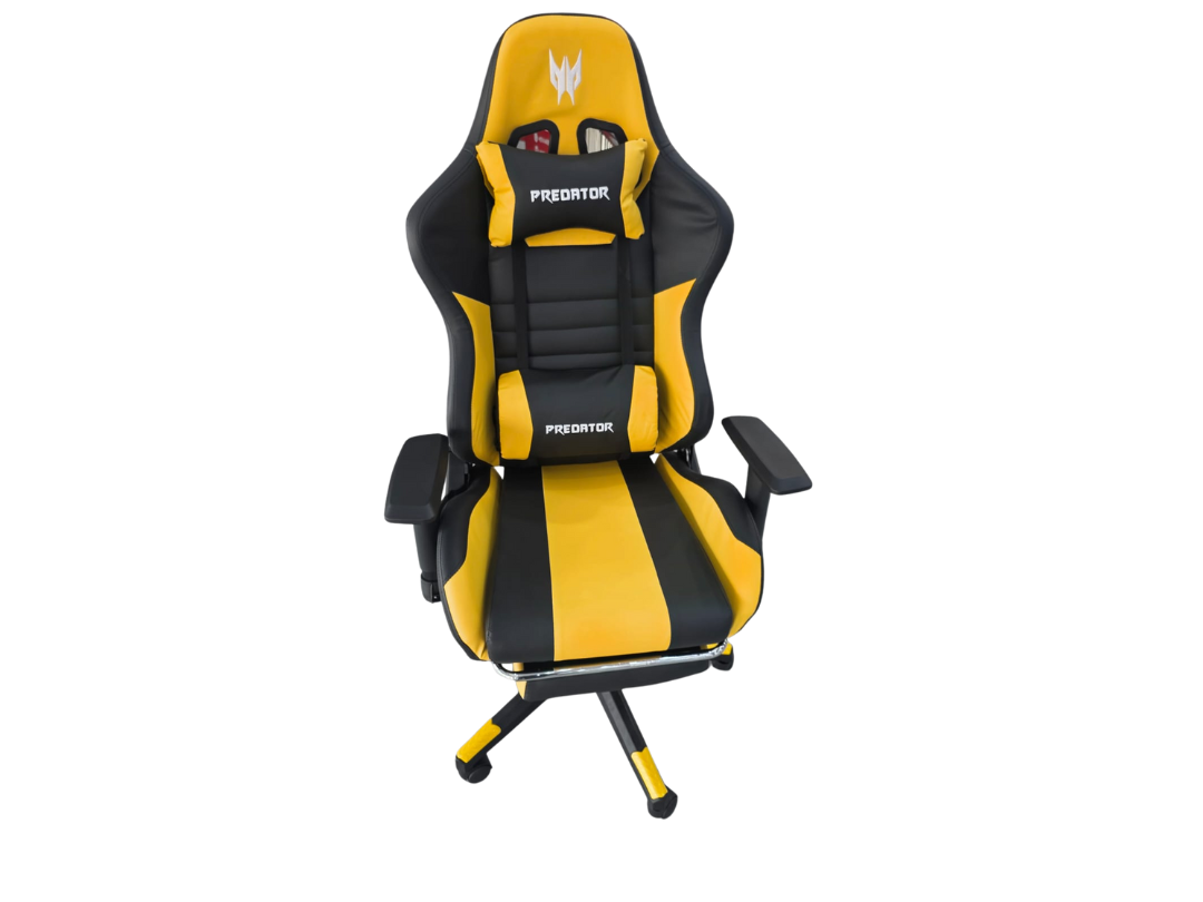 Predator Luxury PVC Leather Gaming Chair With Footrest and Vibrator