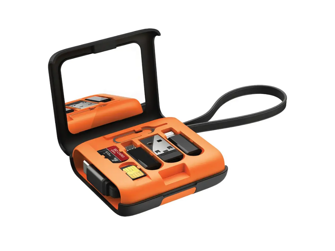 Buy Porodo Multi-Functional Travel Data Cable Set – Orange | in Qatar