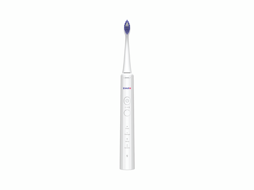 B.Well MED 870 Electric sonic toothbrush, 120 days without recharging, 12 operation modes, 2 brush heads, USB cable, handbag, without adapter - 2 Year Warranty