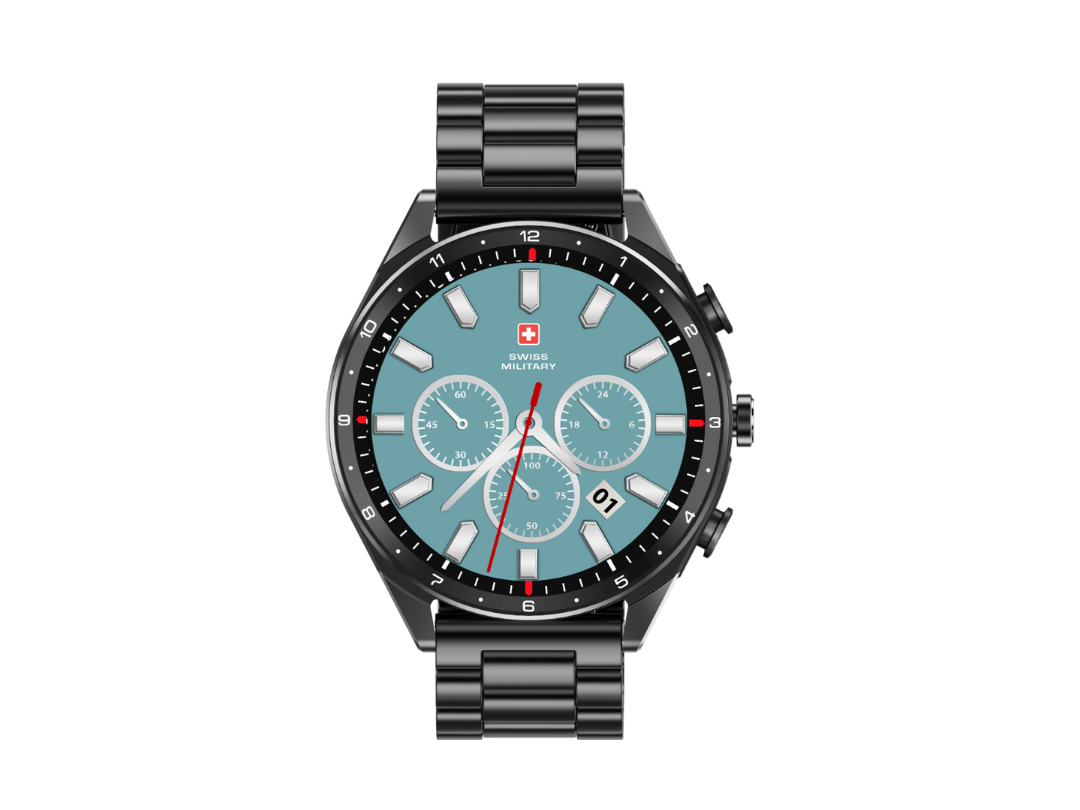 Swiss Military DOM Music Series 1 Smartwatch – Black | Same-Day Qatar