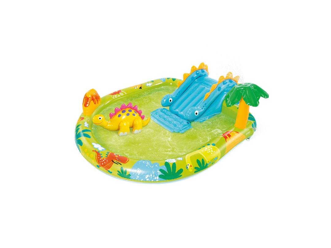Buy Intex Little Dino Play Center – Slide & Sprayer in Qatar