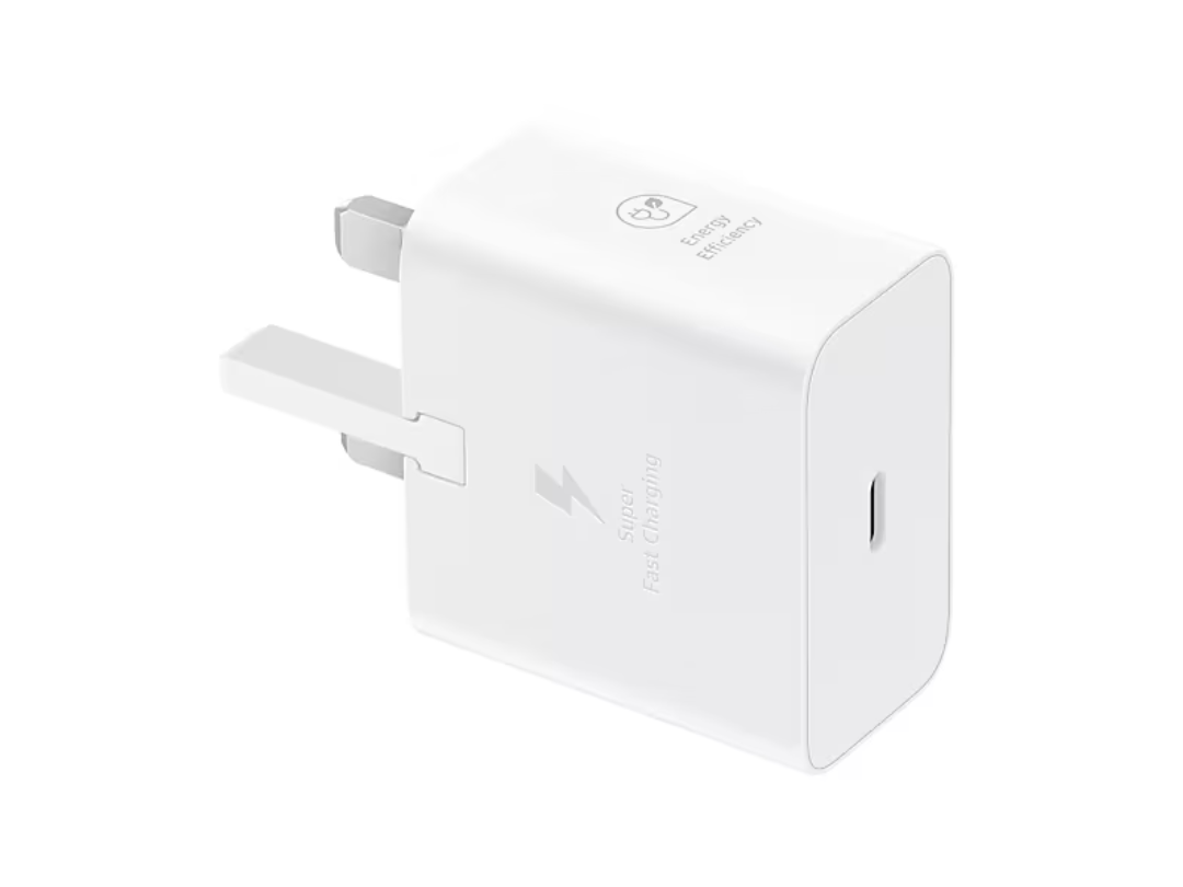 Buy Samsung 25W Power Adapter without Cable - White for Fast Charging in Qatar