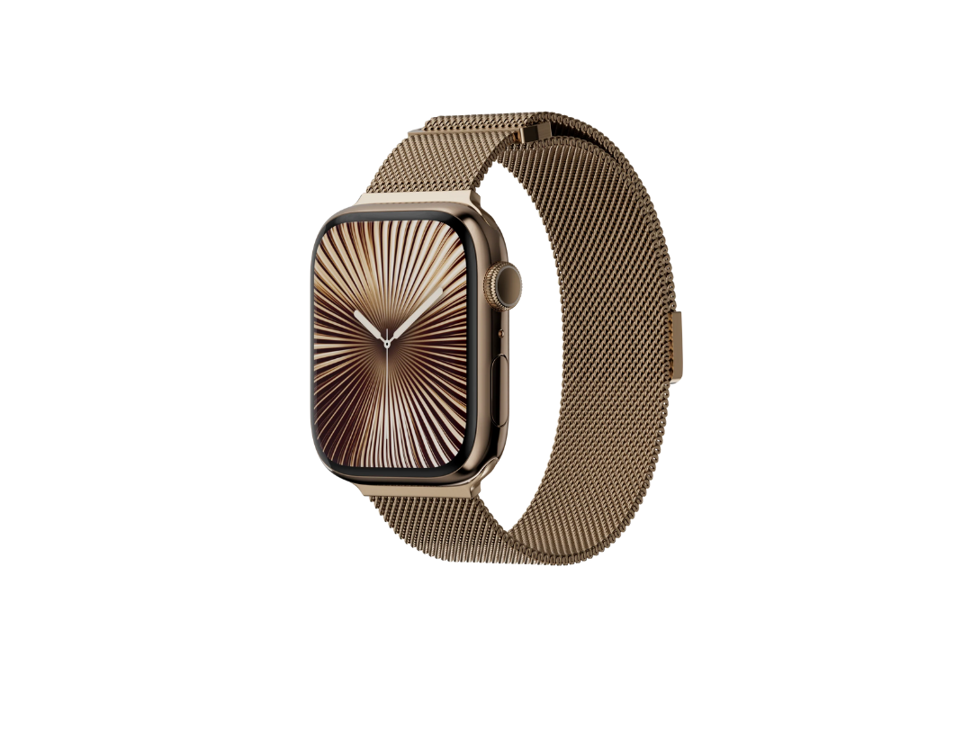 SwitchEasy Mesh Stainless Steel Watch Loop with Magnetic Clasp for Apple Watch 41mm - Gold