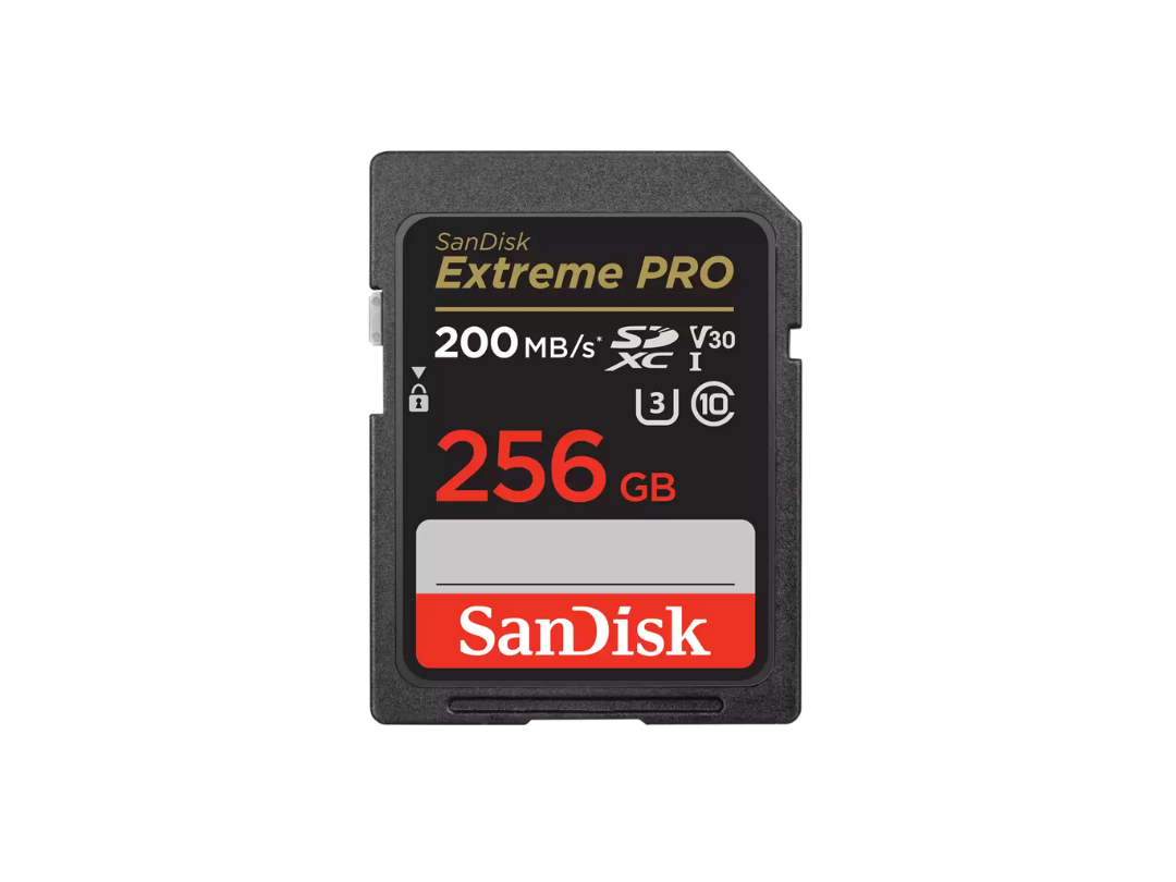 SanDisk 256GB Extreme PRO SDXC UHS-I Memory Card - C10, U3, V30, 4K UHD, SD Card - SDSDXXD-256G-GN4IN