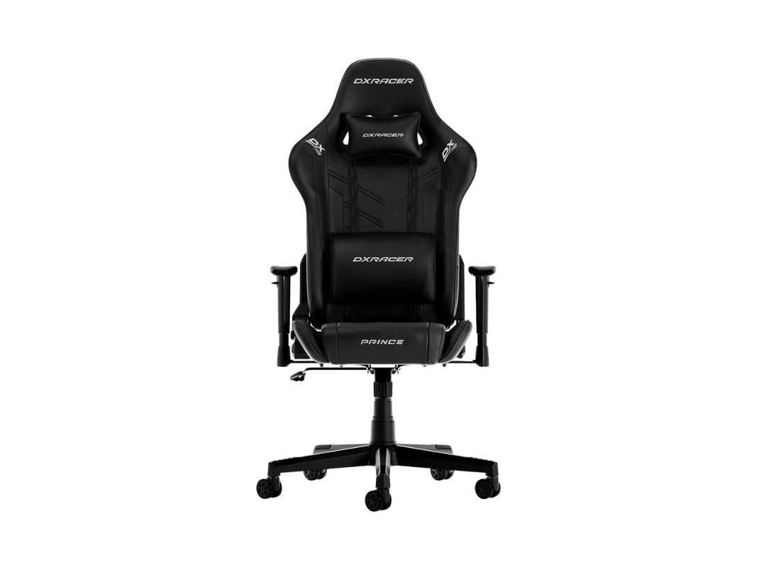DXRacer Prince Series P132 Gaming & Office Chair, 1D Armrests with Soft Surface, Black | GC-P132-N-F2-158