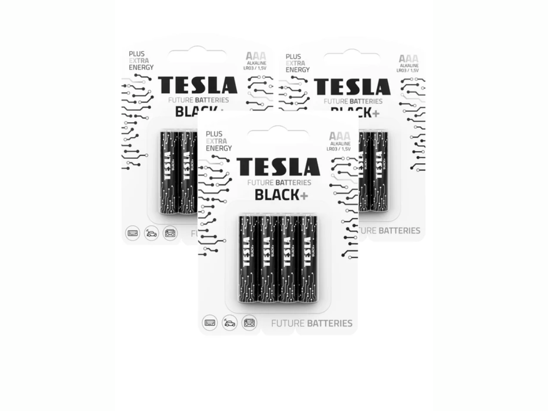 Tesla Alkaline Battery AAA Black+ LR3 1.5v - 4 pcs set Tesla Alkaline Battery AAA Black+ LR3 1.5v - 4 pcs set