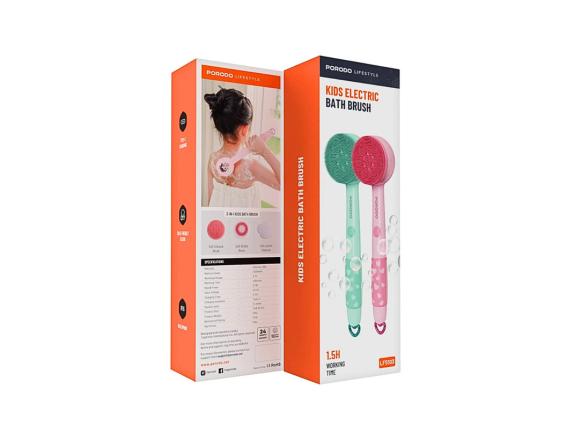 Porodo Lifestyle Kids Electric Bath Brush - Pink | Qatar