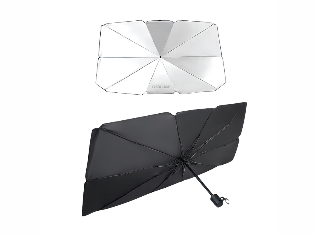 Green lion Car Windshield Umbrella - Black (GNCWNSHDUMBBK)