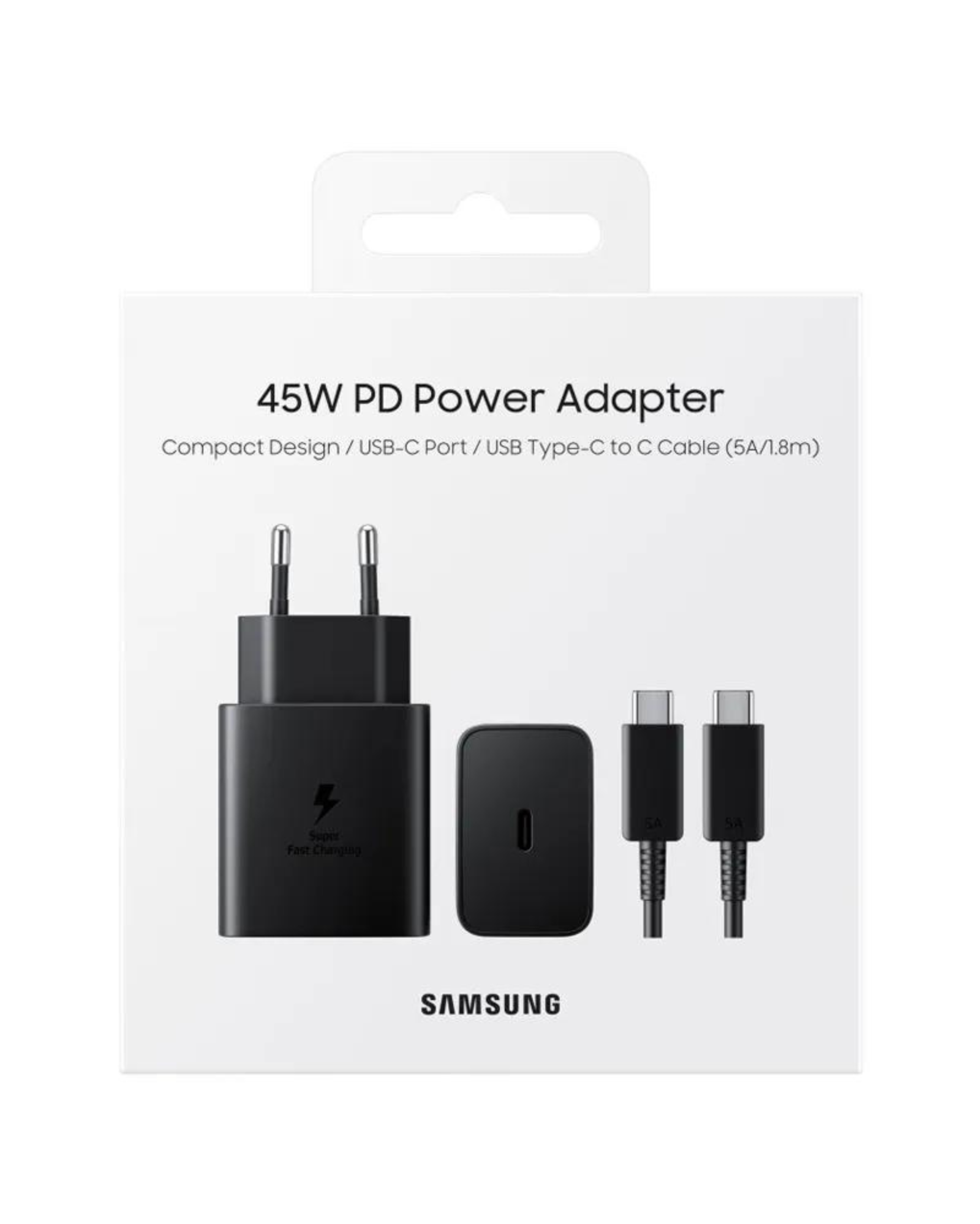 Samsung 45W Super Fast USB-C Power Adapter EP-T4510XBEGEU - Black