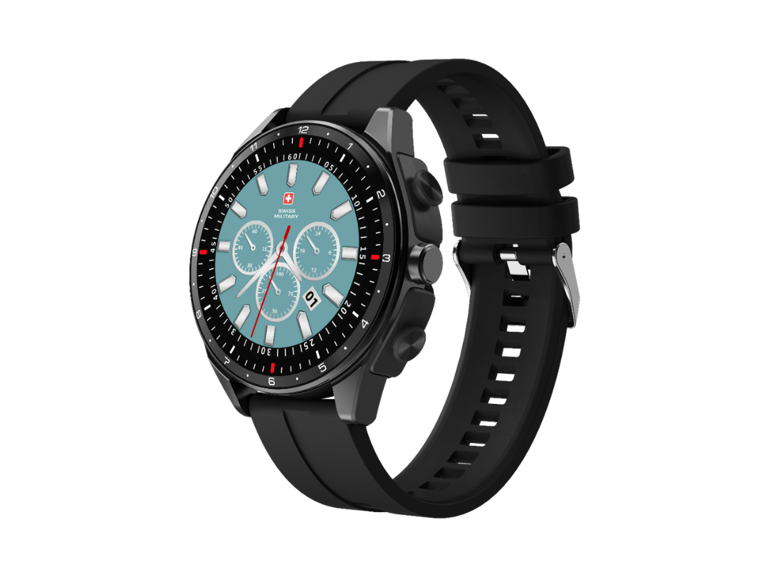 Swiss Military DOM Music Series 1 Smartwatch – Black | Same-Day Qatar