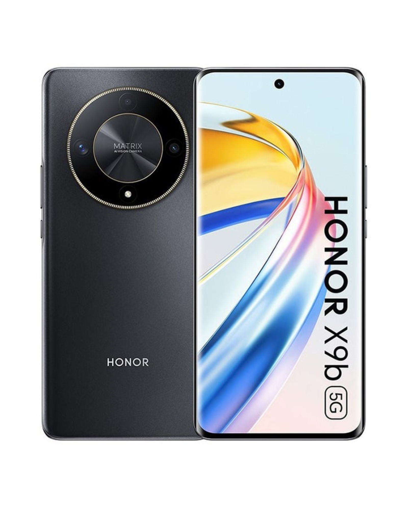 هاتف Honor X9b ثنائي الشريحة 5G بذاكرة وصول عشوائي 12 جيجابايت وذاكرة داخلية 256 جيجابايت باللون الأسود الداكن مع سماعات الأذن Honor Choice X5