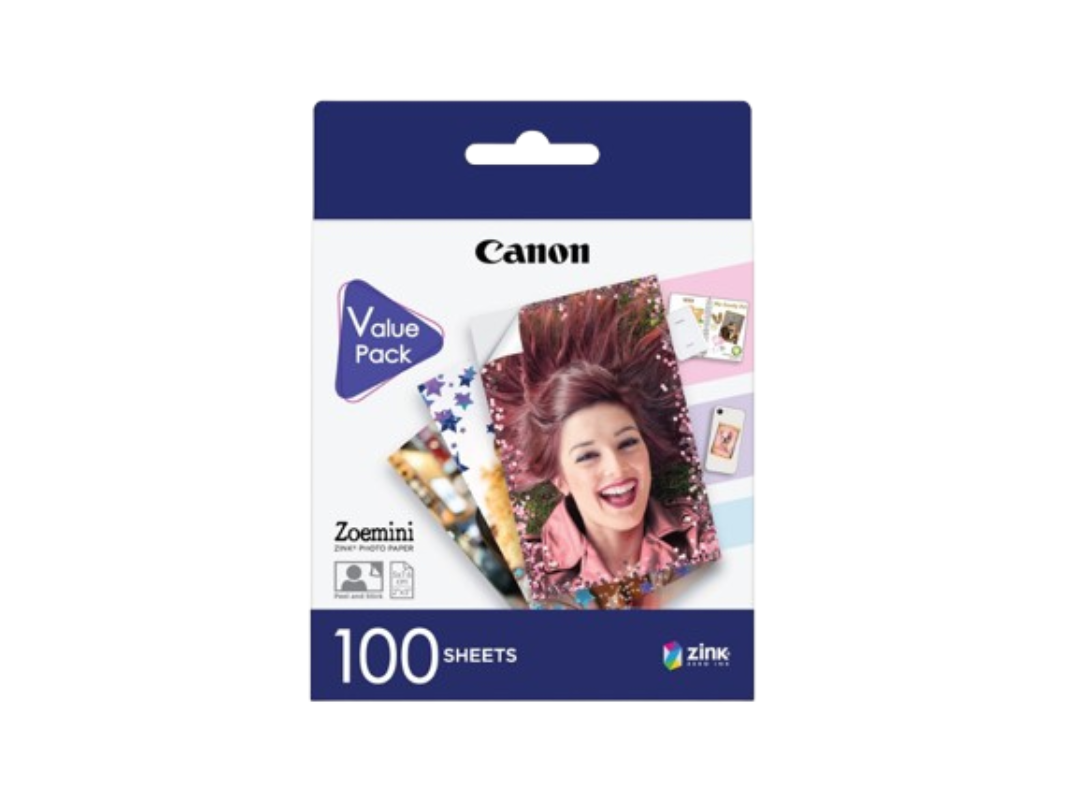 Canon ZINK 5x7.6 cm Photo Paper (100 Sheets) for Zeomini Printer